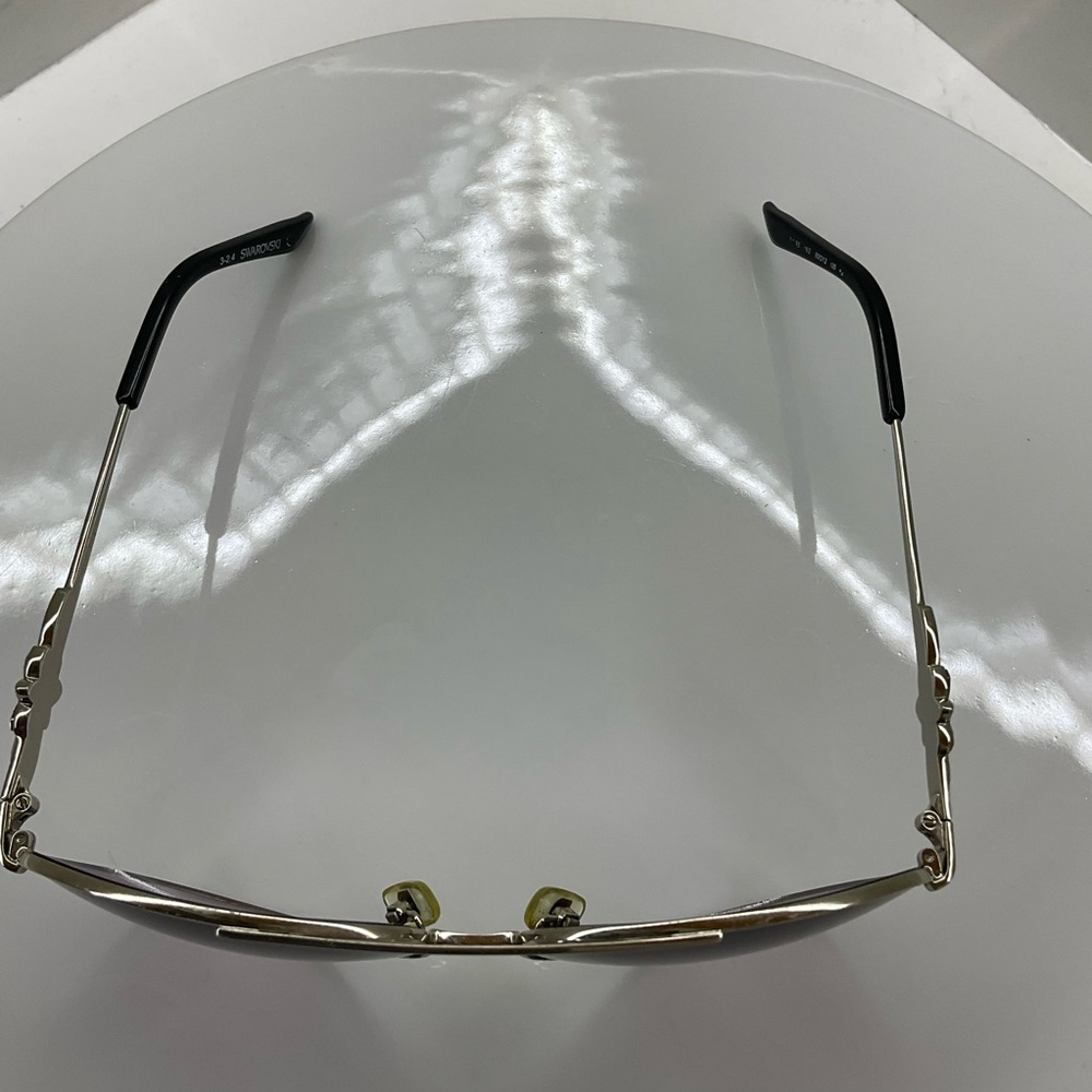 Authentic Swarovski Sunglasses Silver Crystals Av… - image 3